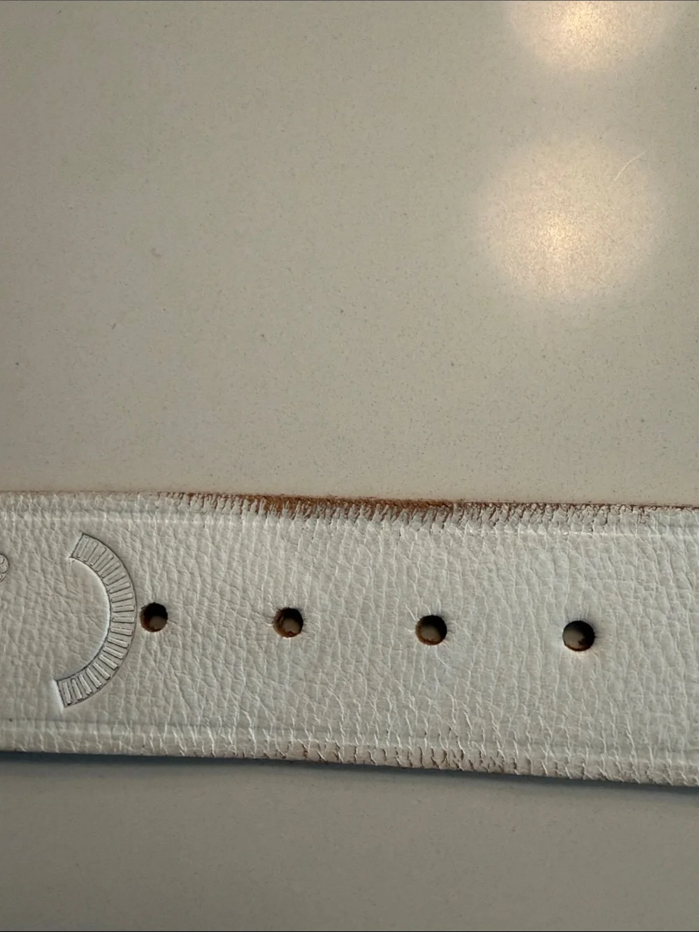 Free People White Leather Belt with Geometric Silver Buckle